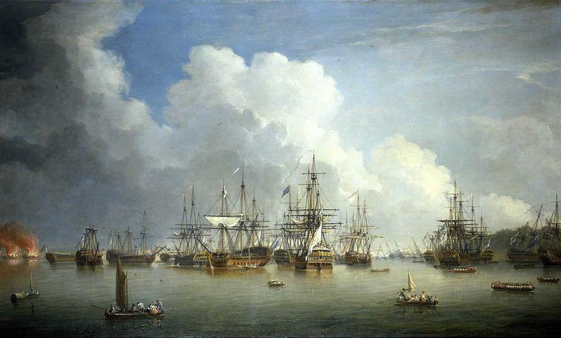 Dominic Serres The Captured Spanish Fleet at Havana, August-September 1762 France oil painting art